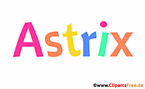 Astrix Mädchenvorname Bild, Clipart, Illustration