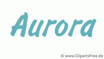 Aurora schöner Name für Mädchen  animiert