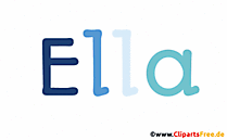Ella populärer Mädchenname in Deutschland - animierte Gif-Bilder