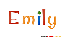 Emily populärer Mädchenname in Deutschland - animierte Gif-Bilder