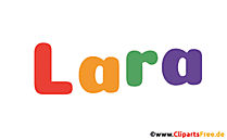 Lara populärer Vorname für Mädchen als Gif-Bild