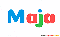 Maja Mädchenname als Namensbild im Gif-Format