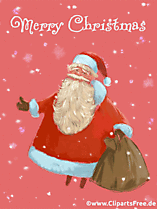 Frohe Weihnachten Gif Glückwunschkarte mit fallendem Schnee