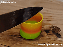 Video to Gif glühender Messer und Spirale Regenbogen geschnitten