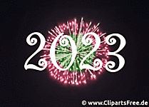 X-Mas gif animations with fireworks for the year 2023