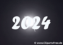 X-Mas und 2024 Silvester Gif-Animationen mit Feuerwerken