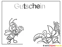Malvorlage Gutschein
