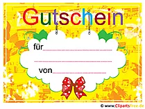 Vorlage Gutschein zum Ausdrucken