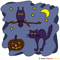 Cartoon Illustrationen zum Halloween - Basteln zum Halloween