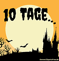 Animation Halloween Countdown 10 Tage Gif