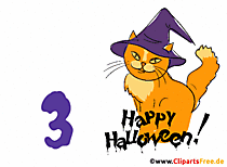 3 Tage bis Halloween Gif Clipart