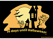 E-Card 16 Tage bis Halloween animiert