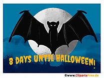8 Tage bis Halloween E-Card animiert
