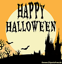 Halloween Glückwunschkarte, Clipart kostenlos
