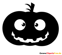 Halloween Kürbis schwarz-weiß PNG-Clipart