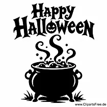Happy Halloween Kessel mit Zaubertrank Clip Art