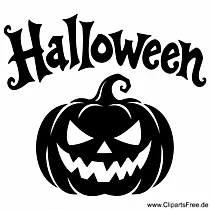 Kürbis Clipart schwarz-weiss