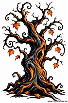 Baum Clip Art zu Halloween