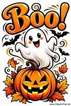 Boo Clip Art - Halloween Bilder kostenlos