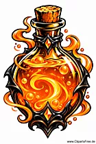 Fläschchen mit Zaubertrank Clip Art