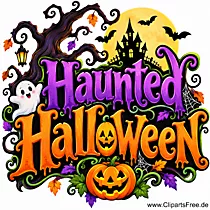 Haunted Halloween Clip Art