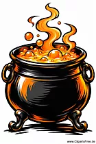 Kessel mit Zaubertrank Clipart-Bild zu halloween