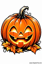 Lustiger Kürbis zu Halloween Clipart