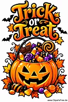 Trick or Treat Halloween Clip Art