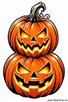 Zwei Kürbisse zu Halloween Clip Art