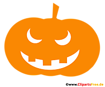 Orangener Kürbis Cartoon Halloween Clipart