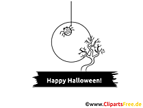 Schwarz-weisse Cliparts zu Halloween