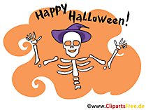 Skelett Cartoonbild zu Halloween