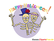 Skelett Clipart, Bild, Cartoon zu Halloween