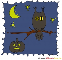 Uhu Clipart zu Halloween