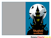 Gruseliger Schloss - Einladung zur Halloween-Party erstellen