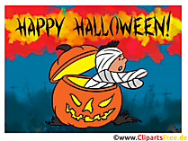 Kuerbis Halloween Bild Karte zum Verschicken