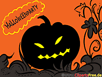 Kuerbis Halloween Karte gruselig