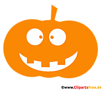 Witziger Comic Kürbis - PNG-Clipart zu Halloween