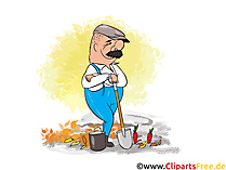 Arbeit im Garten im Herbst Cliparts, Bilder, Cartoons, Comics