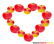 Bild-Rahmen aus Äpfeln - Herbst Bilder mit transparentem Hintergrund