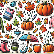 Herbst Clipart kostenlos drucken