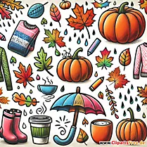 Herbst Clipart kostenlos drucken