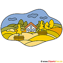 Landscape Clipart - Autumn pictures gratis