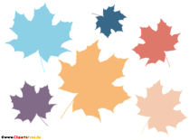 Laub, Ahornblätter in unterschiedlichen Farben PNG Clipart