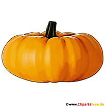 Schöner gelber Kürbis Clipart, Bild, Illustration