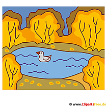 Lake Clipart - Imaj otòn pou gratis