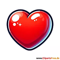 Clip art red heart