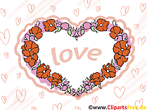 eCard, Glückwunschkarte, Clipart, Comic, Ich liebe dich