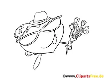 Schwarz-weiß Clipart Herz
