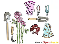 Hintergrundbild Gartenarbeiten Cliparts